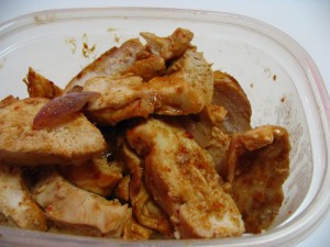 Baked Chicken breasts in Mango-peanut sauce